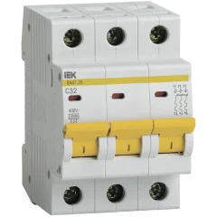 KARAT Авт. выкл. ВА47-29 3P C 32А 4,5кА IEK MVA20-3-032-C
