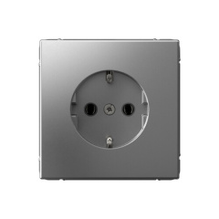 ARTGALLERY РОЗЕТКА с заземлением, 16А, механизм, быстрозажим. клем., СТАЛЬ GAL00094 Systeme Electric