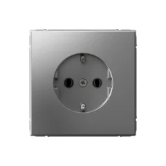 ARTGALLERY РОЗЕТКА с заземлением, 16А, механизм, быстрозажим. клем., СТАЛЬ GAL00094 Systeme Electric