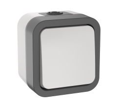 TORS Переключатель одноклавишный 10А IP55 TS201 серо-белый IEK TS-V10-0-10-55-K41