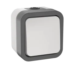 TORS Переключатель одноклавишный 10А IP55 TS201 серо-белый IEK TS-V10-0-10-55-K41