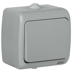 AQUATIC Выключатель 1-клавишный для открытой установки 10А IP54 ВС-20-1-0-А IEK EVA10-K03-10-54