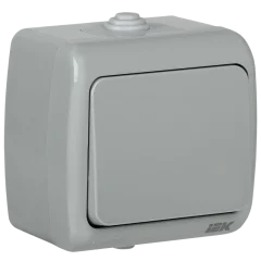 AQUATIC Выключатель 1-клавишный для открытой установки 10А IP54 ВС-20-1-0-А IEK EVA10-K03-10-54