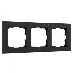Рамка на 3 поста (черный) Hammer W0032408 Werkel a052521