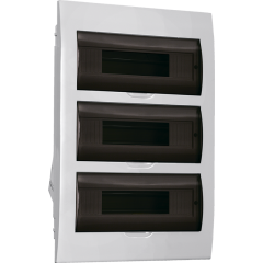 Корпус пластиковый ЩРВ-П-36 черн. прозр. дверь IP41 GENERICA MKP12-V-36-41-G