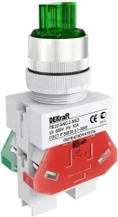 Перекл. 2 фикс. пол. I-O станд. руч. ANC-2 D22 зел. 24В AC/DC ПЕ-22 Dekraft 25072DEK
