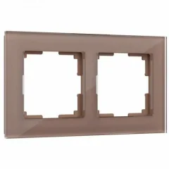 Рамка на 2 поста (латте, стекло) Favorit W0021142 Werkel a058819