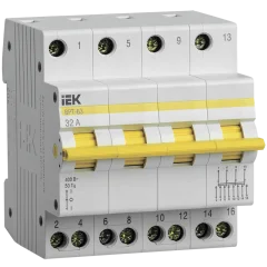 Выключатель-разъединитель трехпозиционный ВРТ-63 4P 32А IEK MPR10-4-032