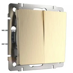 Выключатель двухклавишный (шампань рифленый) W1120010 Werkel a051423