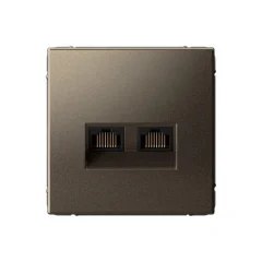 ARTGALLERY РОЗЕТКА двойная компьютерная RJ45+RJ45, кат.6А, механизм, МОККО GAL00068 Systeme Electric