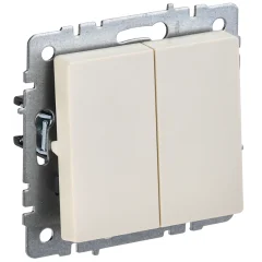 BRITE Выключ. 2-кл. 10А ВС10-2-0-БрКр беж. IEK BR-V20-0-10-K10
