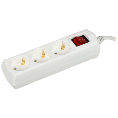 Удлинитель У03В 3 места 2P+PE/7м 3х1мм2 10А/250В GENERICA WYP10-10-03-07-ZK-G