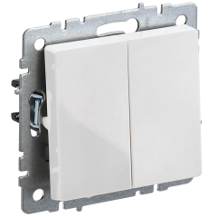 BRITE Выключ. 2-кл. 10А ВС10-2-0-БрБ бел. IEK BR-V20-0-10-K01