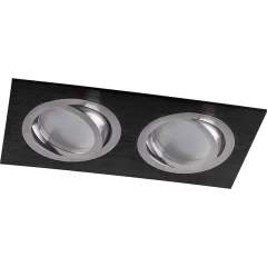 Светильник потолочный встраиваемый, MR16 G5.3, черный-хром DL2802 Feron 32641