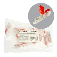 Зажим прокалывающий ответвительный0,75-1 мм2 c ответвительной клеммой LD219 на 1 выход, прозрачный/к