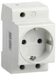 Розетка РАр10-3-ОПс заземлением на DIN-рейку IEK MRD10-16