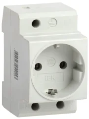 Розетка РАр10-3-ОПс заземлением на DIN-рейку IEK MRD10-16