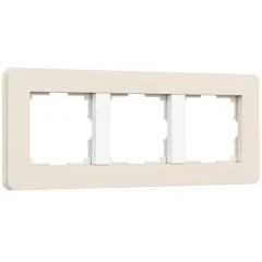 Рамка на 3 поста Split (айвори/белый, soft-touch) W0033066 Werkel a067256