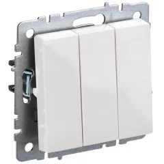 BRITE Выключ. 3-кл. 10А ВС10-3-0-БрБ бел. IEK BR-V30-0-10-K01