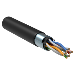 Витая пара F/UTP кат. 5E 4 пары LDPE 1м чер. GENERICA BC3-C5E04-339-305-G