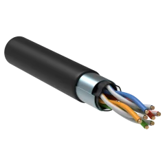 Витая пара F/UTP кат. 5E 4 пары LDPE 1м чер. GENERICA BC3-C5E04-339-305-G