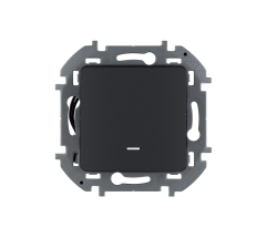 Выключатель одноклавишный с подсветкой/индикацией - INSPIRIA - 10 AX - 250 В~ - антрацит 673 Legrand