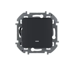 Выключатель одноклавишный с подсветкой/индикацией - INSPIRIA - 10 AX - 250 В~ - антрацит 673 Legrand