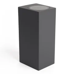 Светильник садово-парковый, 230V 2*GU10, DH051, серый (на стену) Feron 48327