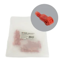 Зажим прокалывающий ответвительный с плоским разъемом (10 пар) 0,5-1мм2, красный (DIY упаковка 20шт)