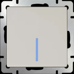 Выключатель одноклавишный проходной с подсветкой (слоновая кость) W1112103 Werkel a051463