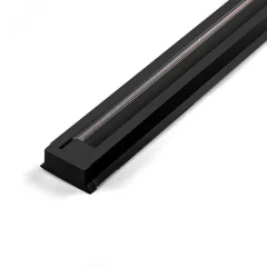 Шинопровод для трековых светильников, черный, 1м, в наборе токоввод, заглушка, крепление, CAB1003 Fe