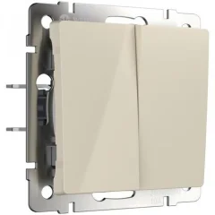 Выключатель двухклавишный проходной (слоновая кость) W1122003 Werkel a051485