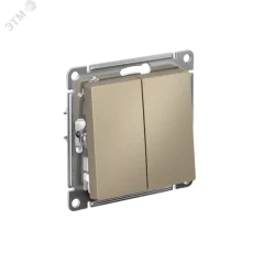 AtlasDesign 2-клавишный ВЫКЛЮЧАТЕЛЬ, схема 5, 10АХ, механизм, ШАМПАНЬ Systeme Electric ATN000551