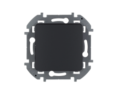 Выключатель без фиксации (кнопка) с Н.О. контактом - INSPIRIA - 6 A - 250 В~ - антрацит 6736 Legrand