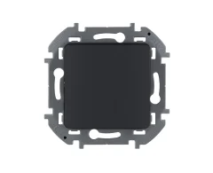 Выключатель без фиксации (кнопка) с Н.О. контактом - INSPIRIA - 6 A - 250 В~ - антрацит 6736 Legrand