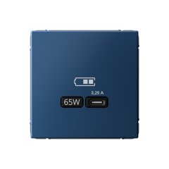 ARTGALLERY USB РОЗЕТКА тип-С 65Вт высокоскор.заряд. QC, PD, механизм, АКВАМАРИН GAL Systeme Electric