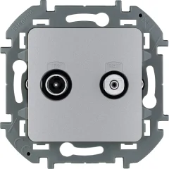 Розетка TV/SAT "звезда" - INSPIRIA - алюминий Legrand 673882