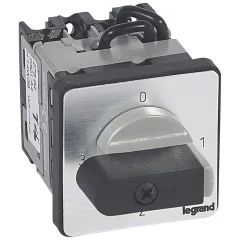 Трехпозиционный переключатель с положением ''0'' - PR 12 - 1П - 3 контакта - крепление на дверце Leg