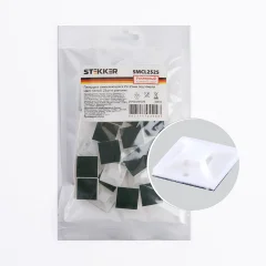 Площадка самоклеющаяся SMCL2525 25*25 мм под хомуты белый (25шт в упак) STEKKER 32935