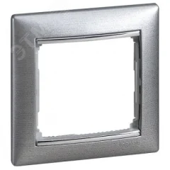 Рамка 1местная алюминий матовый VALENA DIY Legrand 694353
