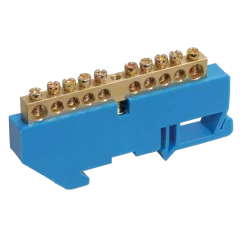 Шина N "ноль" на DIN-изол ШНИ-8х12-10-Д-С IEK YNN10-812-10D-K07