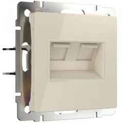 Розетка двойная Ethernet RJ-45 (слоновая кость) W1181103 Werkel a051489