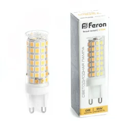 Лампа светодиодная, (9W) 230V G9 2700K JCD, LB-434 Feron 38146
