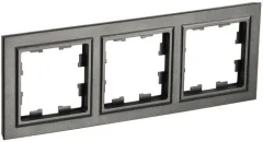 BRITE Рамка 3-местная РУ-3-БрТБ темная бронза IEK BR-M32-K45