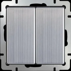 Выключатель двухклавишный (глянцевый никель) W1120002 Werkel a051081