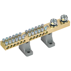 Шина N "ноль" на двух угл. изол. 200А ШНИ-10х18-24-L2-С IEK YNN30-24-C2-K03