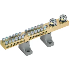 Шина N "ноль" на двух угл. изол. 200А ШНИ-10х18-24-L2-С IEK YNN30-24-C2-K03