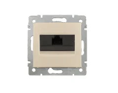 Розетка СП 1-м компьютерная RJ45 UTP механизм (сл. кость) Valena Legrand 774130