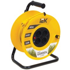 Катушка УК40 4 места 2P/40м 2х1,0мм2 "Garden" IEK WKP23-10-04-40