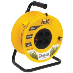 Катушка УК40 4 места 2P/40м 2х1,0мм2 "Garden" IEK WKP23-10-04-40